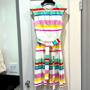 Kate Spade - Happy Striped Cotton Dress - Size 0